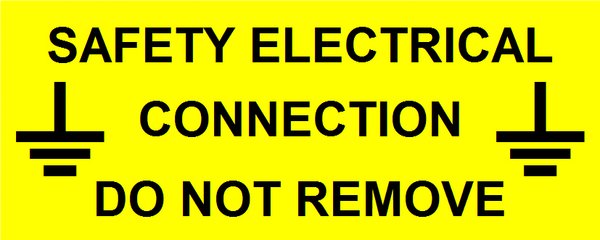 Safety Electrical Connection Label (WAR06)