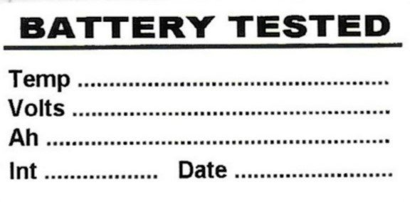 Battery Tested Labels (BATT01)