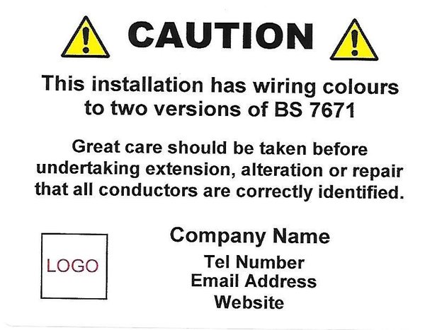 Personalised Caution Labels with Logo (CAU004)
