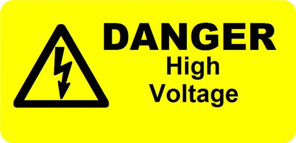 High Voltage Label (HS10)