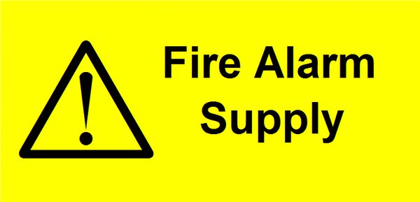 Fire Alarm Supply Label (WAR18)