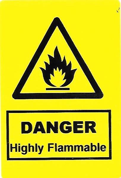 Danger Highly Flammable Label (HS01)