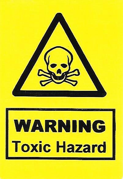 Warning Toxic Hazard Label (HS04)