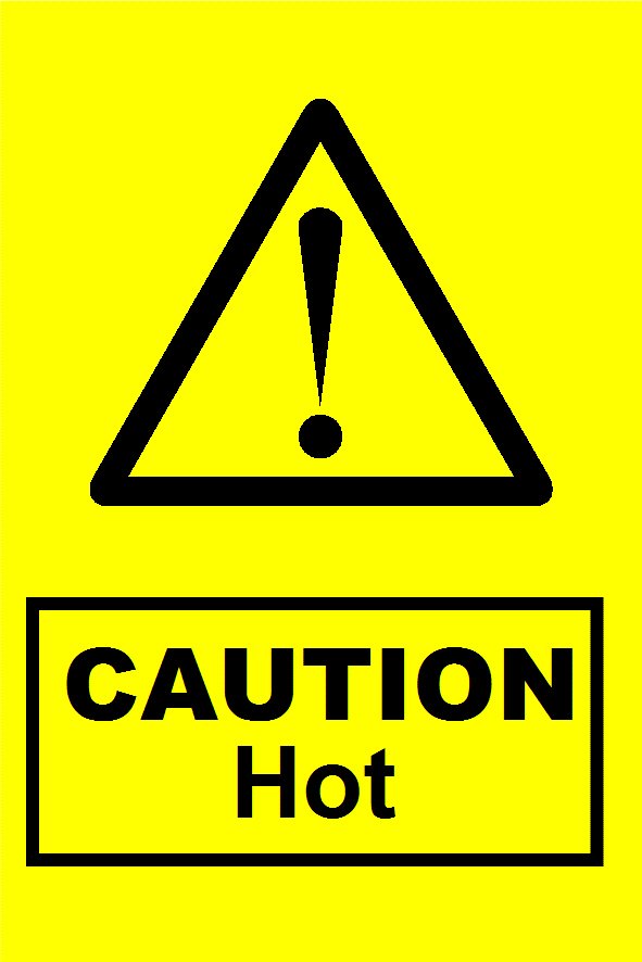 Caution Hot Label (HS09)