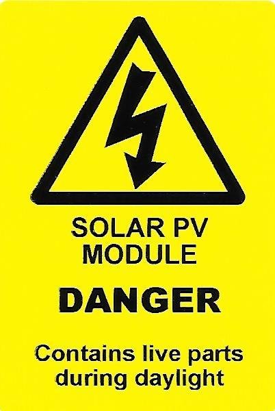 SOLAR PV MODULE Label (PV01)