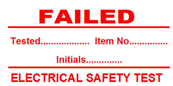 Standard PAT Failed Labels (PATFAIL01)