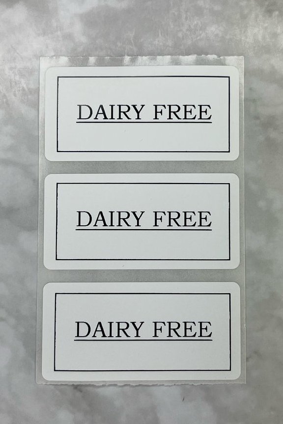 DAIRY FREE Food / Freezer Labels (DF01)