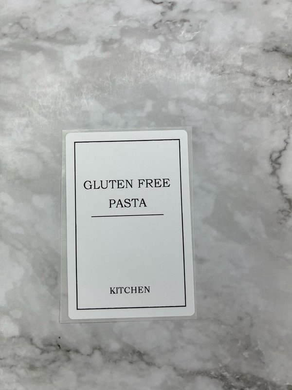 Gluten Free Container Labels