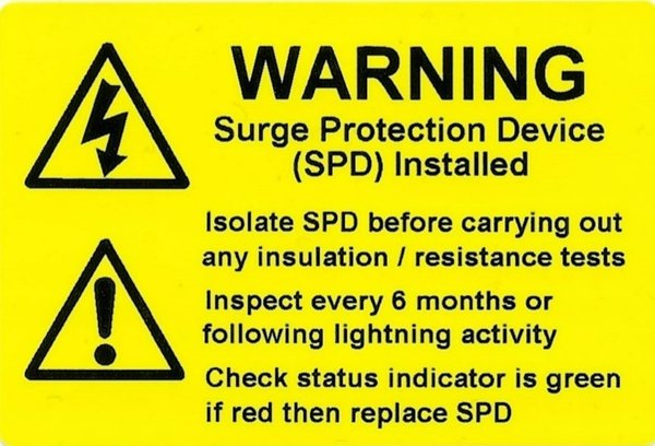 Surge Protection Device Label (WAR24)